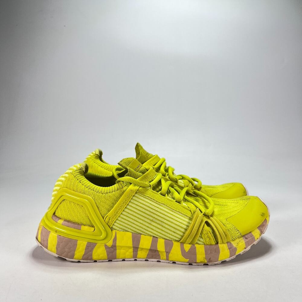 Adidas Stella McCartney Ultraboost 20 Acid Yellow Running Shoes Women's Size 8